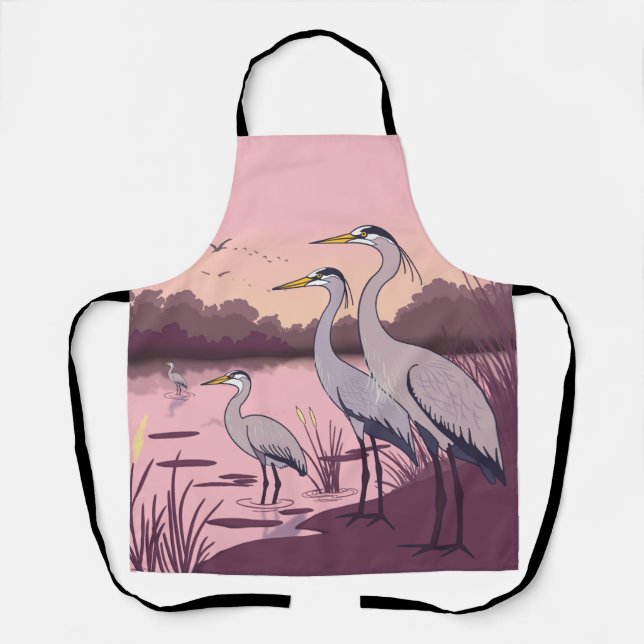 Herons by the Lake Apron (Front)