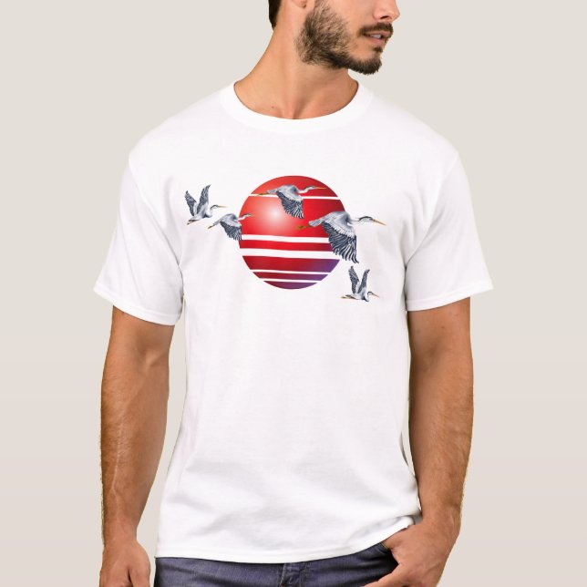 Hérons et T-shirt de Sun (Devant)
