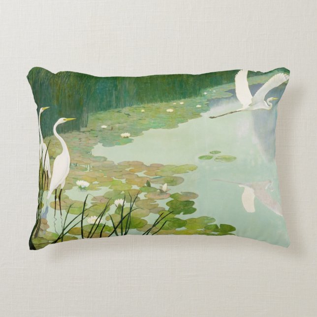 Herons in Summer by Newell Convers Wyeth Accent Pillow (Front)