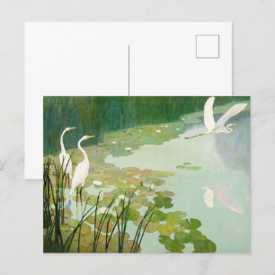 Herons in Summer by Newell Convers Wyeth Invitation Postcard