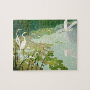 Herons in Summer by Newell Convers Wyeth Jigsaw Puzzle