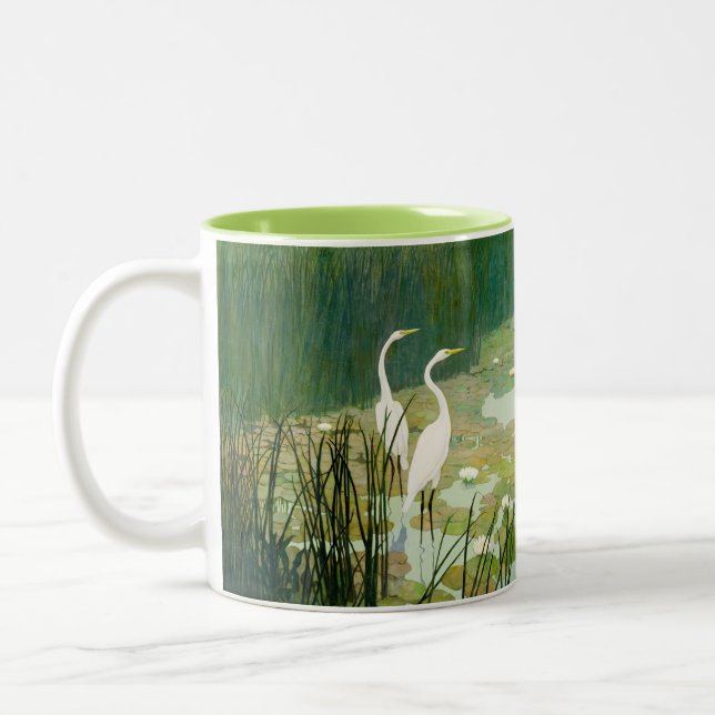 Herons in Summer by Newell Convers Wyeth Two-Tone Coffee Mug (Left)