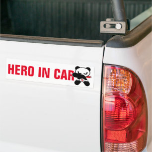 heropandbear bumper sticker