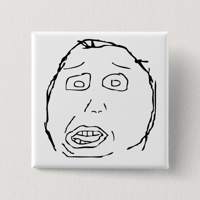Herp Derp 2 Inch Square Button (Front)