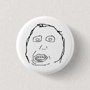 Herp Derp Idiot Rage Face Meme 1 Inch Round Button