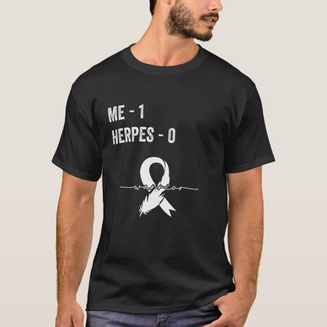 Herpes Survivor Herpes Awareness Support Recovery  T-Shirt (Front)