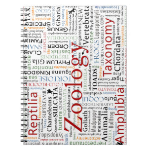 Herpetology in Typography Notebook