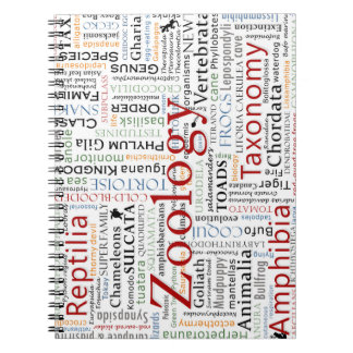 Herpetology in Typography Notebook