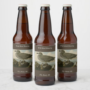 Herring Gull from John Audubon's Birds of America Beer Bottle Label