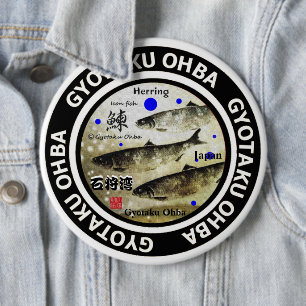 Herring! HERRING; Herring) Thank all life. CAN BAD 6 Inch Round Button