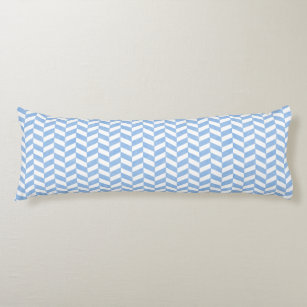 Herringbone Blue White Beach Colours Body Pillow