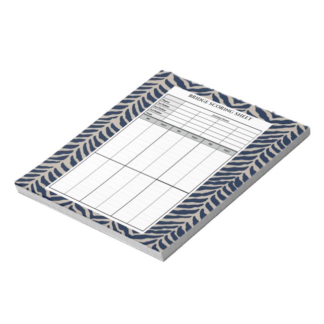 Herringbone Bridge Score Pad (Rotated)