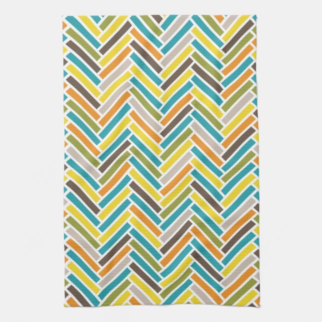 Herringbone Kitchen Towel | {Multi} (Vertical)