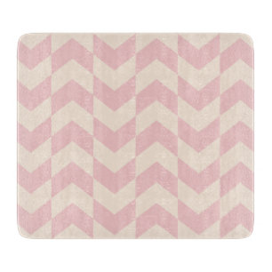 Herringbone Pattern Blush Pink Cutting Board