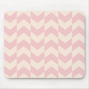 Herringbone Pattern Blush Pink Mousepad