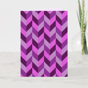 Herringbone pattern in purple card