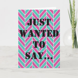 Herringbone pattern thank you card