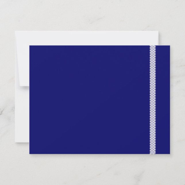 Herringbone Star Bar Mitzvah RSVP Card (Front)