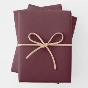 Herringbone tweed classic maroon red Christmas Wrapping Paper Sheet