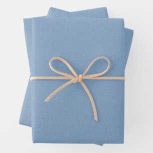 Herringbone tweed simple classic light blue wrapping paper sheet