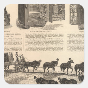 Herring's Patent Champion Safes Square Sticker