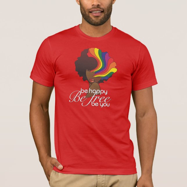 Hers and Hers Be Happy Tee (Front)