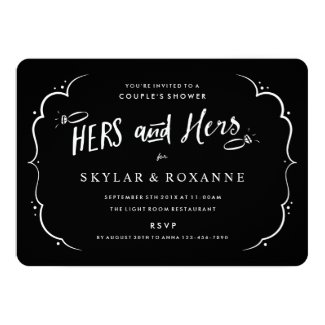 Hers and Hers Gay Couples Shower Invitation
