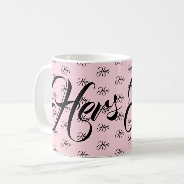Hers With Pattern Coffee Mug (Front Left)