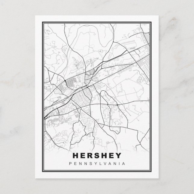 Hershey Map Postcard (Front)