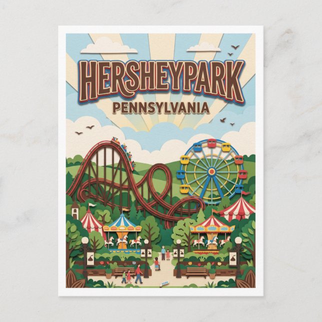 Hersheypark USA Postcard (Front)