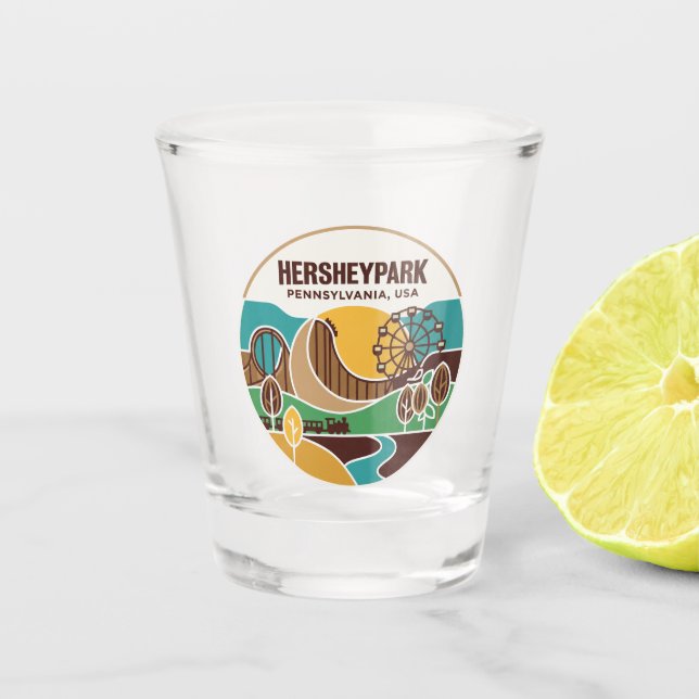 Hersheypark USA Shot Glass (Front)