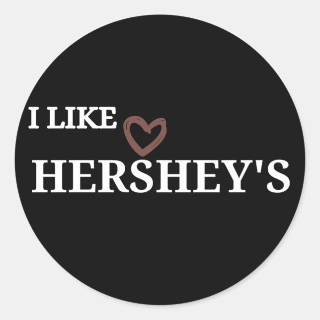 hershey's chocolate classic round sticker (Front)