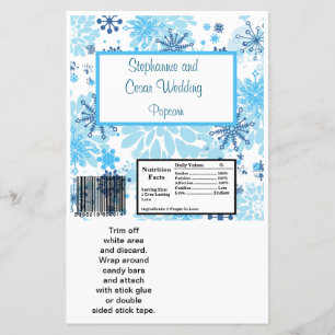 Hershey's Large Bar Wrapper Blue Tree / Snowflake