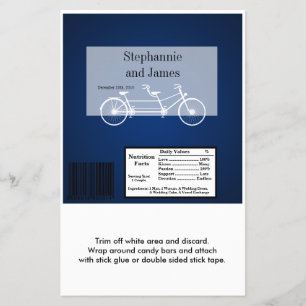 Hershey's Large Bar Wrapper Navy Blue Double Bike