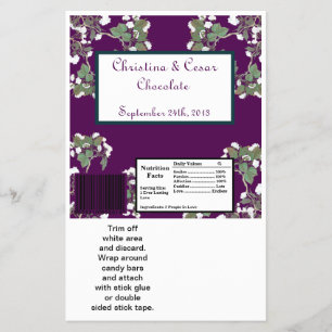 Hershey's Large Bar Wrapper Peacock/Flower Branch