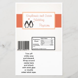 Hershey's Large Bar Wrapper Penguin Love/Hearts