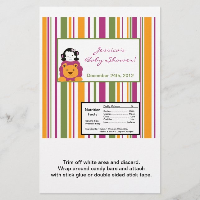 Hershey's Large Bar Wrapper Sweet Safari (Front)