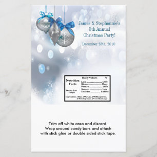 Hershey's Large Bar Wrapper Winter Snowflake Ornam