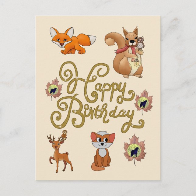 Herstbild Geburtstag Postcard (Front)