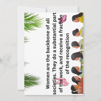 HerStory: International Women's Day Greeting Card" Holiday Card