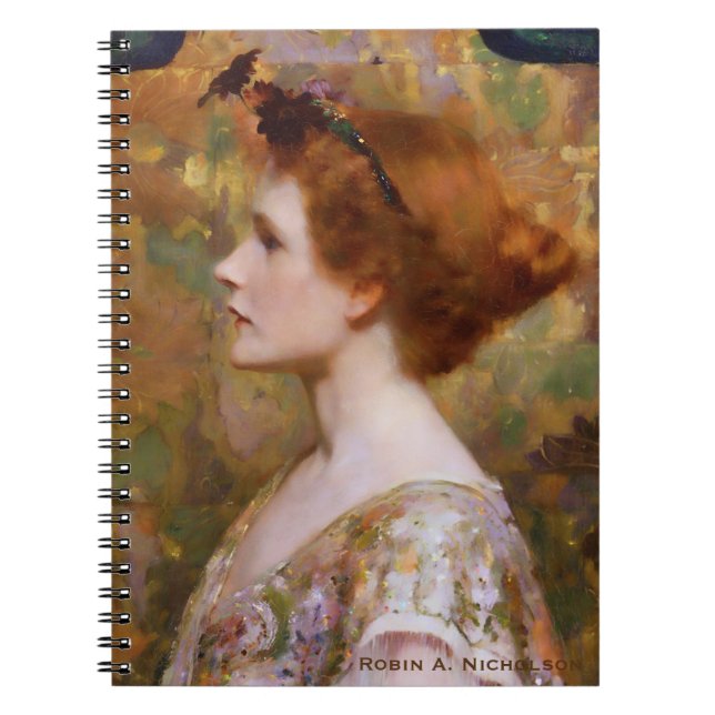 Herter Woman with Red Hair Personalized Notebook (Front)