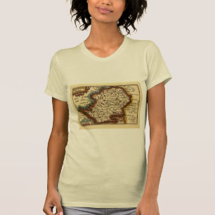 Hertfordshire County England Old Antiquarian Map T-Shirt