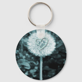 Herz blume heart flower keychain