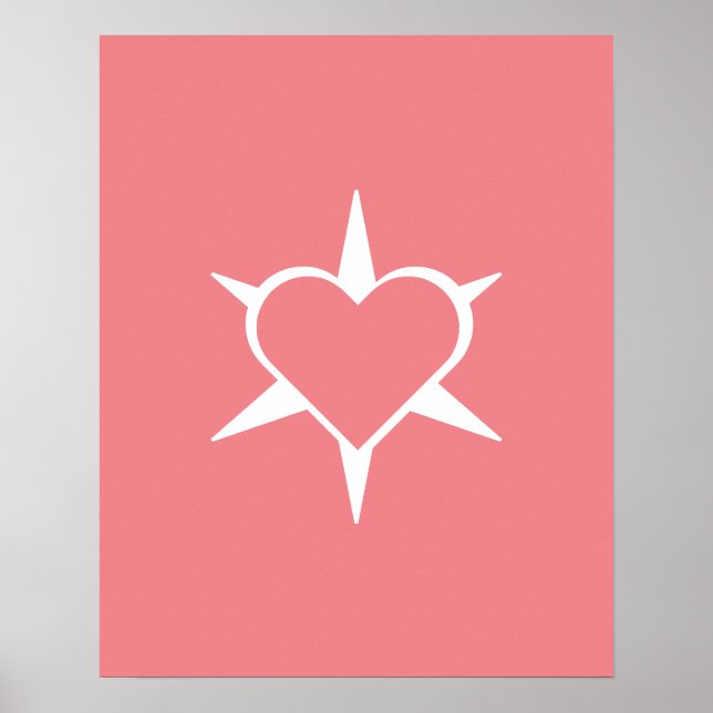 Herz Heart Cœur Cuore Star Starlet Sternchen Stern Poster (Front)