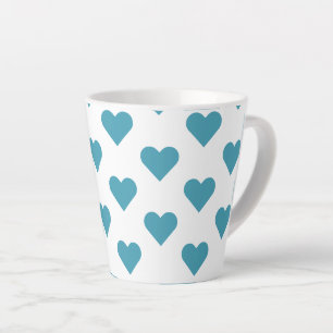 Herz ♥ Heart ♥ Herzen ♥ Hearts green-white Latte Mug