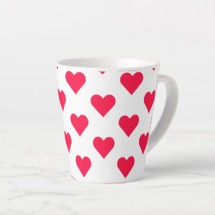 Herz ♥ Heart ♥ Herzen ♥ Hearts neon-pink-white Latte Mug