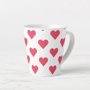 Herz ♥ Heart ♥ Herzen ♥ Hearts pink-white Latte Mug