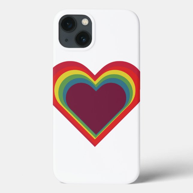 Herz ♥ Heart – Rainbow Colours – Regenbogenfarben Case-Mate iPhone Case (Back)