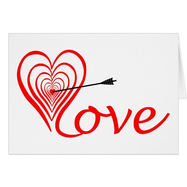 Herz Liebe Dartscheibe mit Pfeil (Front Horizontal)
