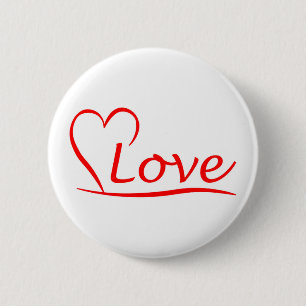 Herz mit Liebe 2 Inch Round Button